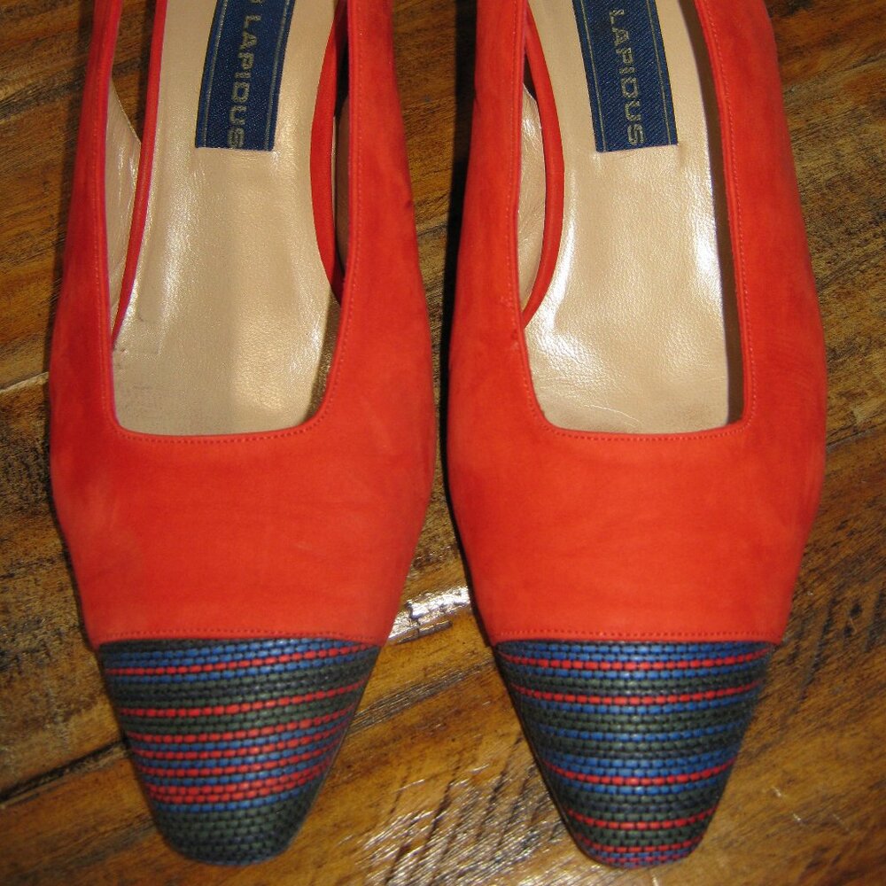 Ted Lapidus Red Suede Pumps - Size 39 / 8.5
